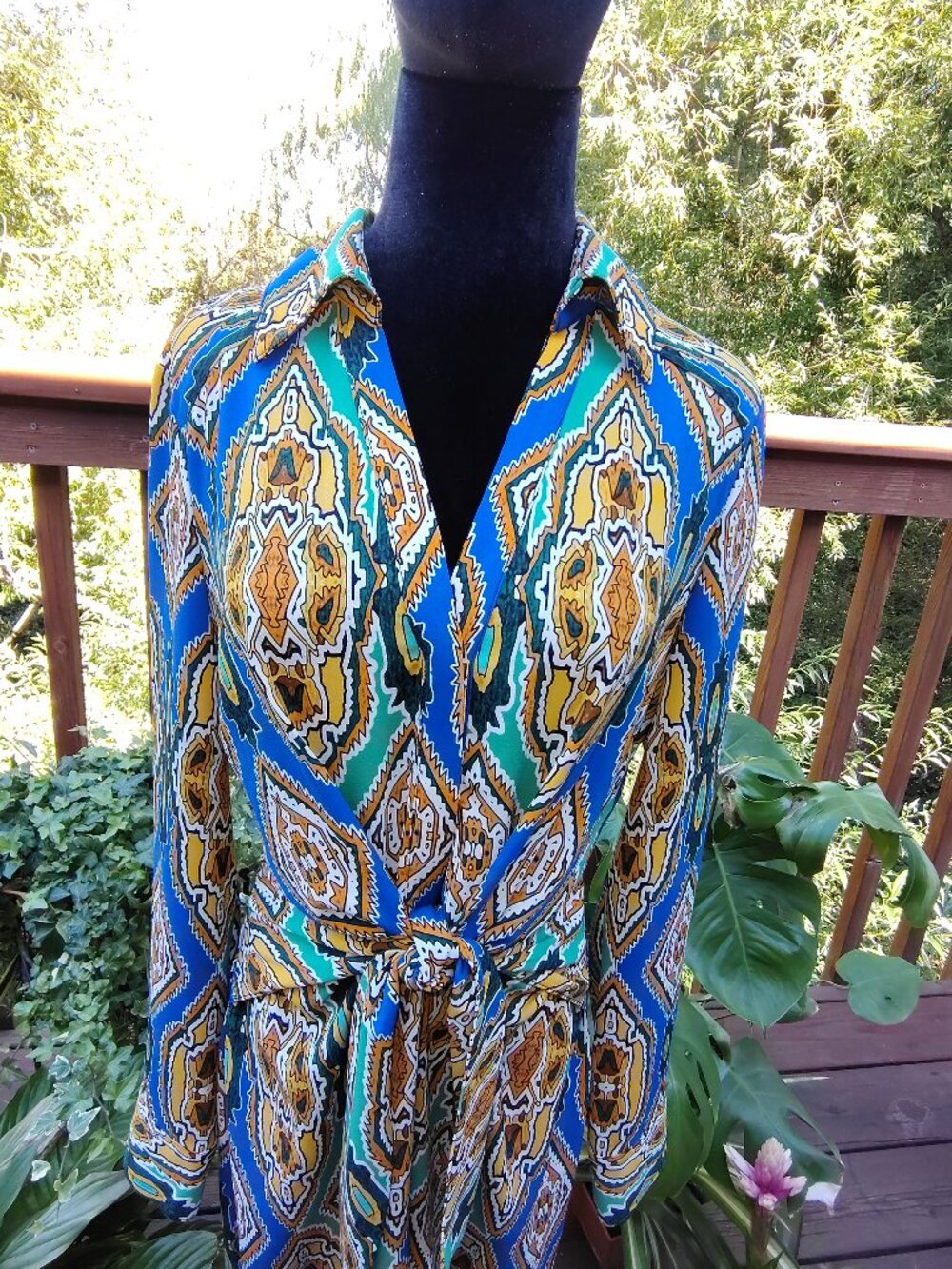 Cache Patterned Dress Size 12 (item A3)